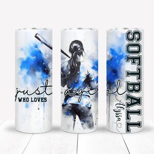 Softball Tumbler Gift Set (Personalized Optional)